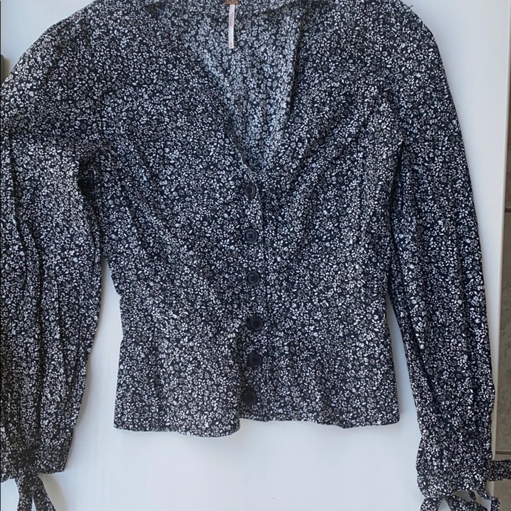Free people cinched waist blouse